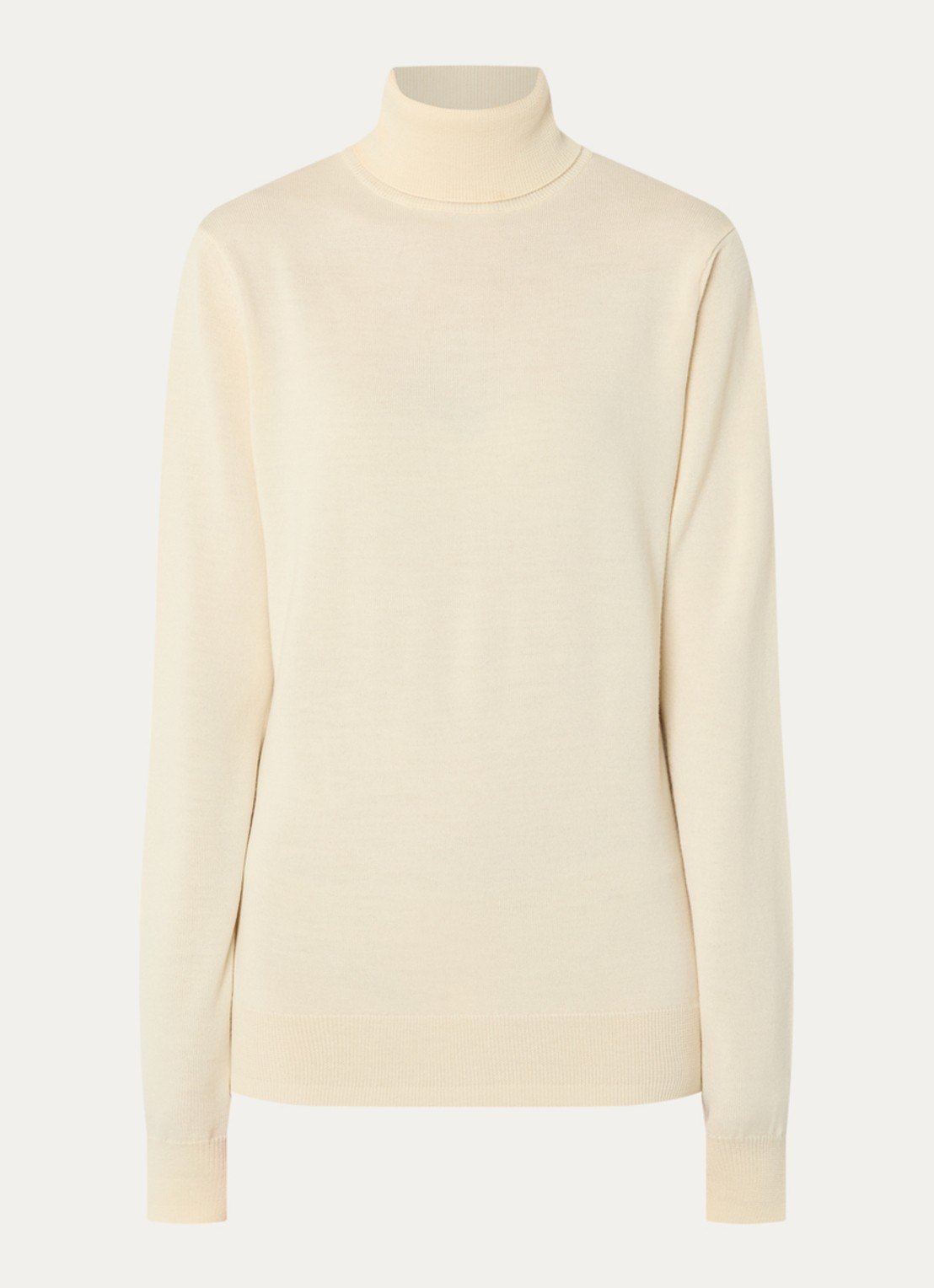 The Frankie Shop Eve Thin fijngebreide coltrui van merino wol - voorkant geel