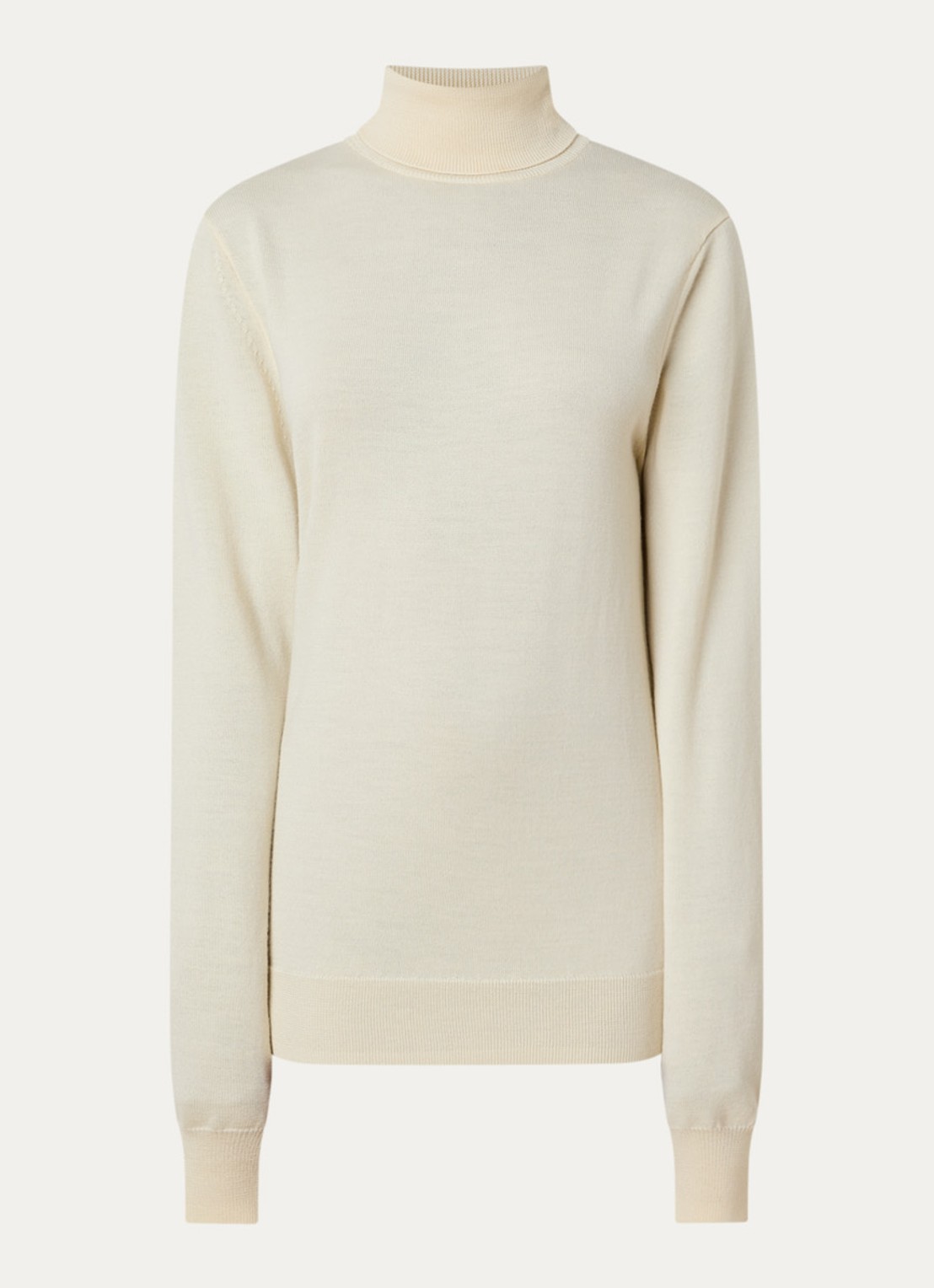 The Frankie Shop Eve Thin fijngebreide coltrui van merino wol - voorkant 4 lichtgeel