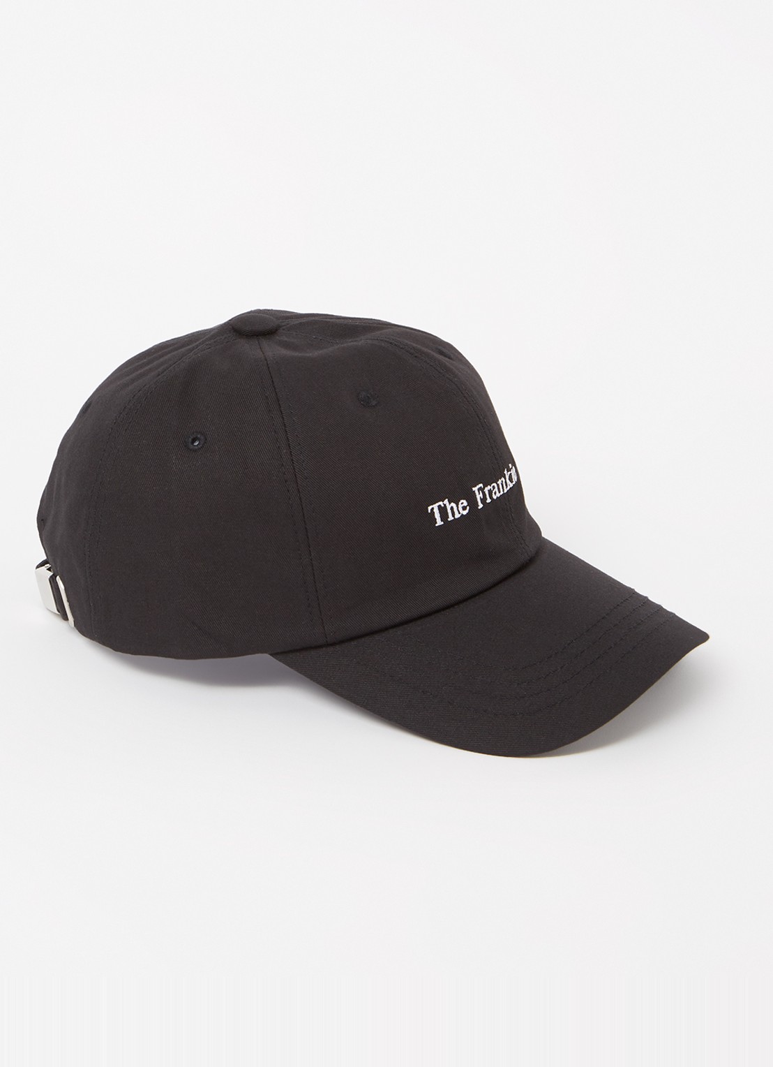 The Frankie Shop Frankie pet met logoborduring - voorkant zwart