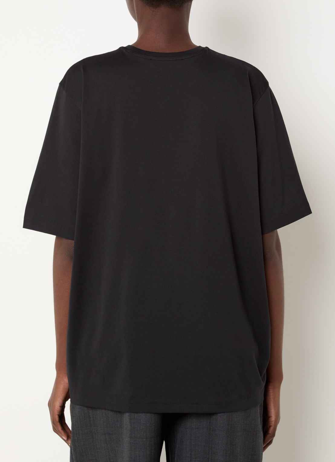 The Frankie Shop Harper T-shirt met ronde hals - achterkant zwart