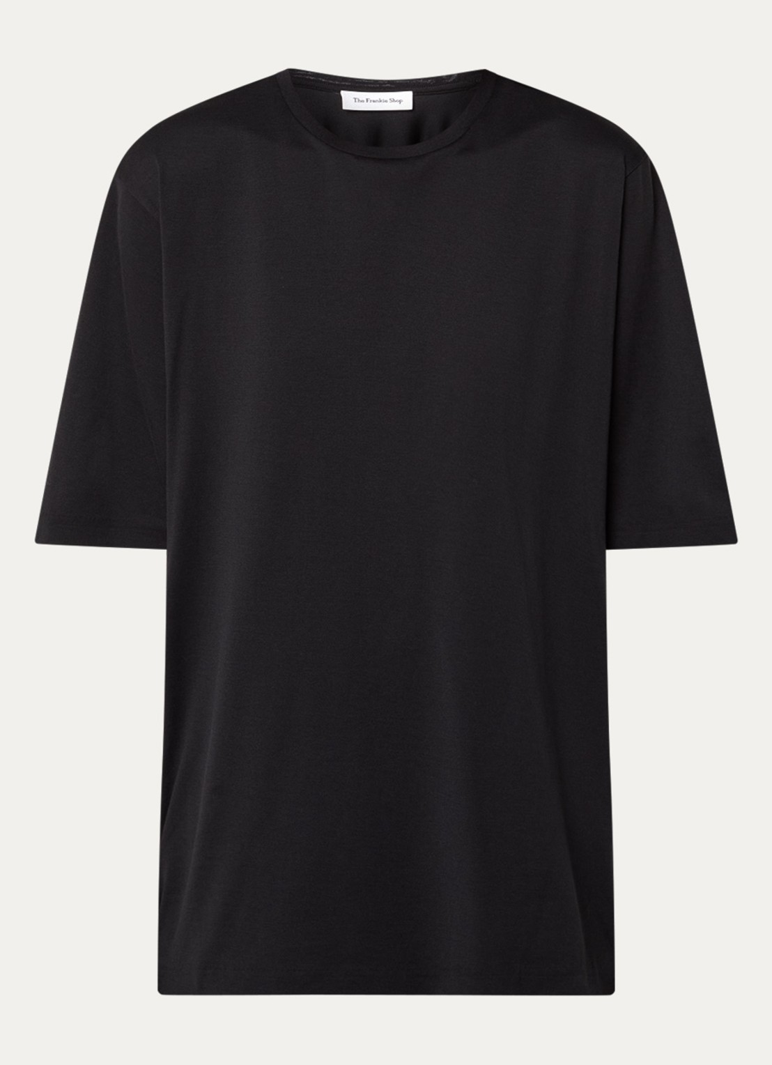 The Frankie Shop Harper T-shirt met ronde hals - voorkant 2 zwart