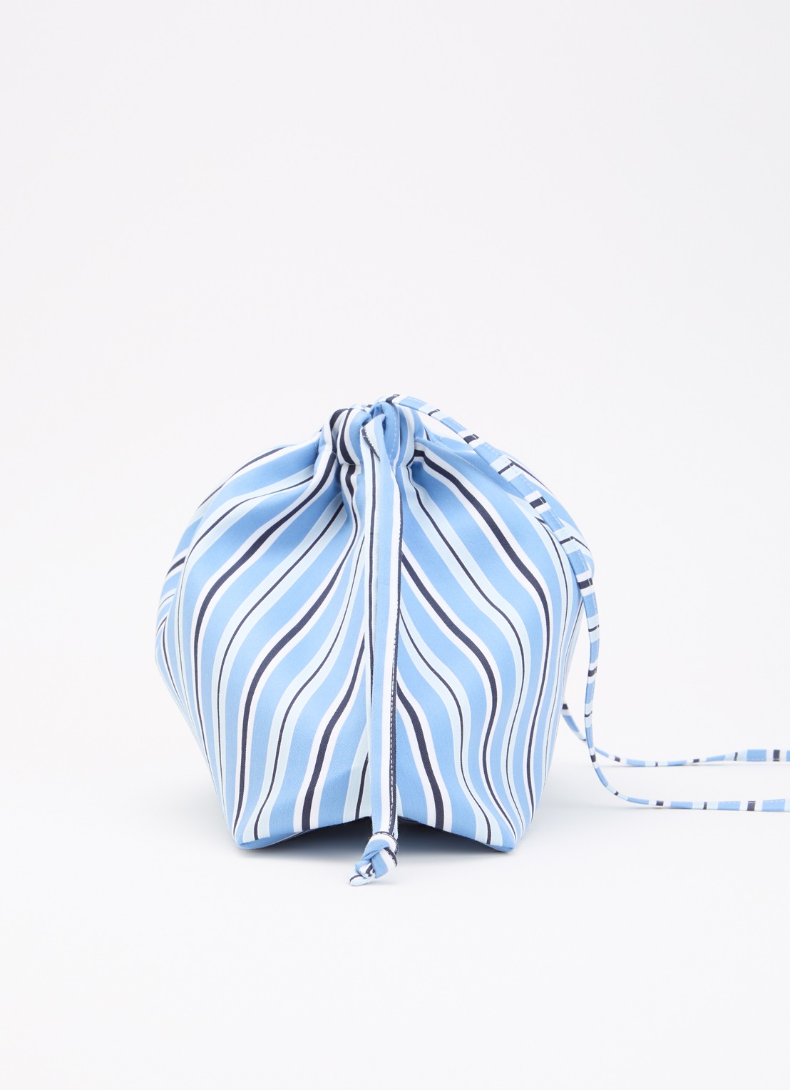 The Frankie Shop Morgan Small crossbodytas met streepprint - detail 2 blauw