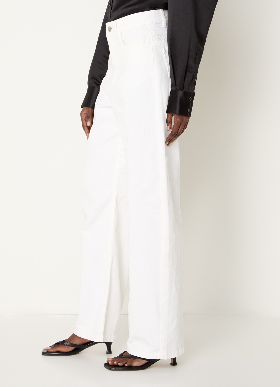 The Frankie Shop Nelton high waist balloon fit jeans met gekleurde wassing - detail 5 wit