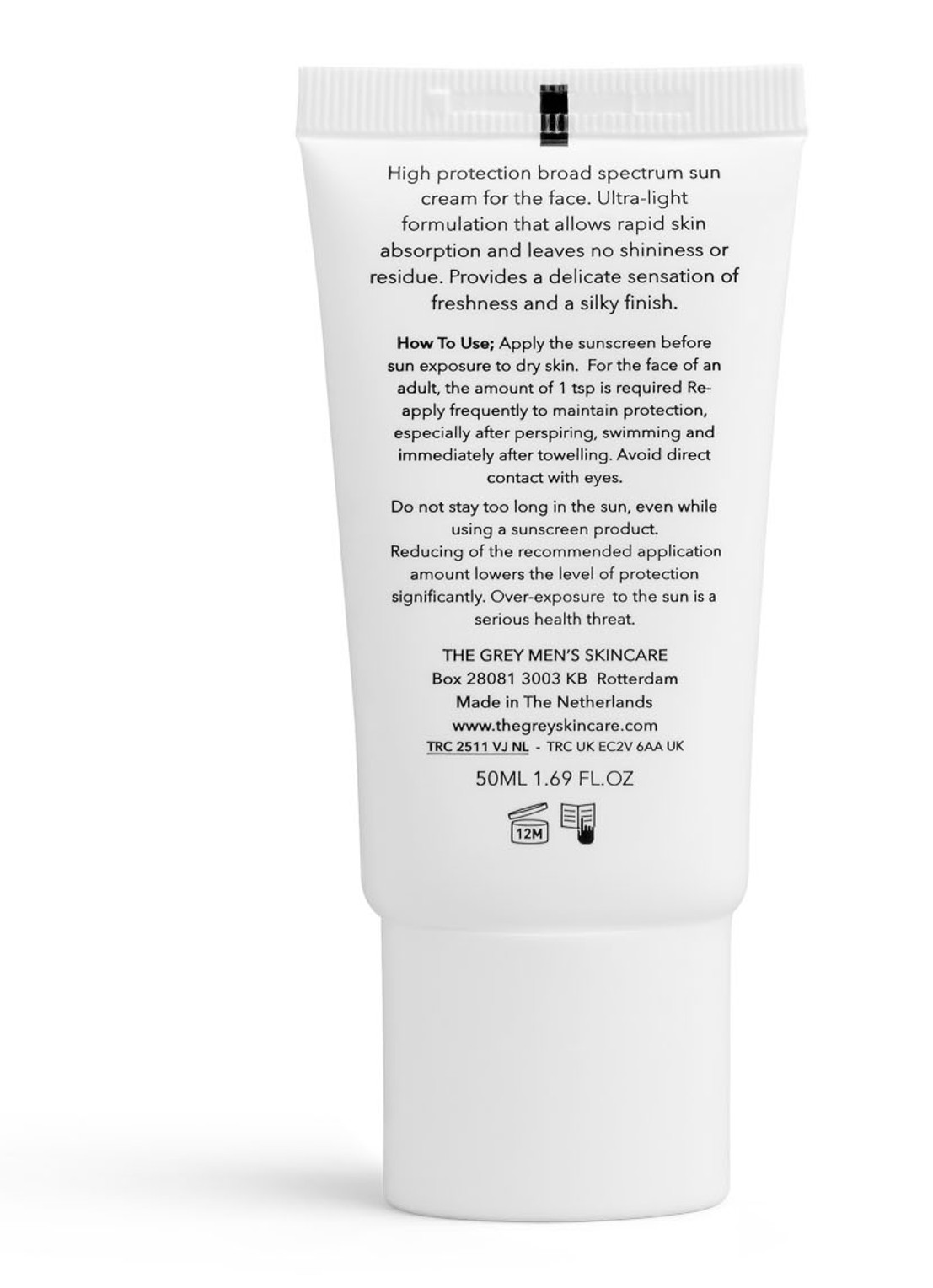 THE GREY Daily face protect SPF50 - zonbescherming voor dagelijks gebruik SPF50 - voorkant 2 undefined