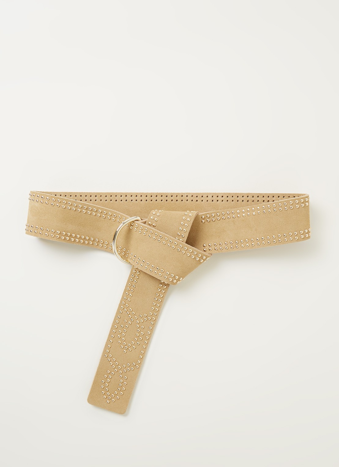 The Kaia Loretta riem van suède  - voorkant 4 beige