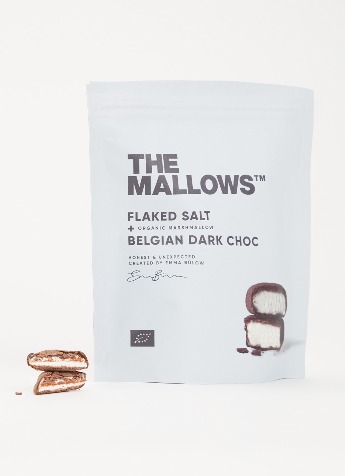 The Mallows Flaked Salt marshmallows met pure chocolade en zout 90 gram - detail undefined