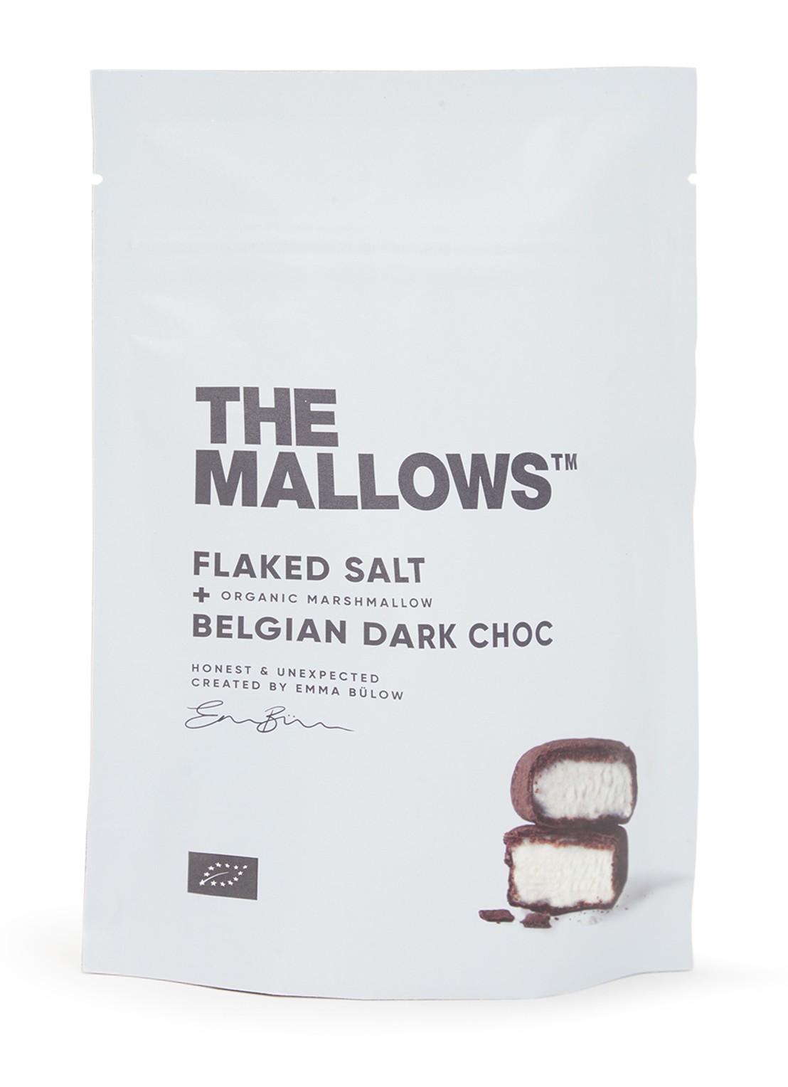 The Mallows Flaked Salt marshmallows met pure chocolade en zout 90 gram - voorkant 2 undefined