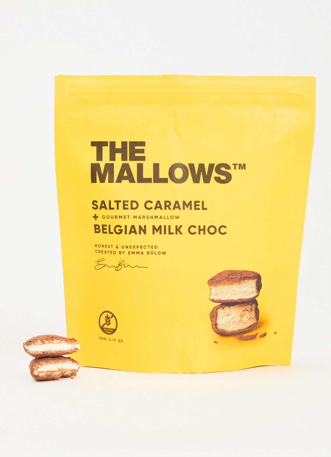 The Mallows Salted Caramel marshmallows met melk chocolade en caramel 90 gram - detail 2 undefined
