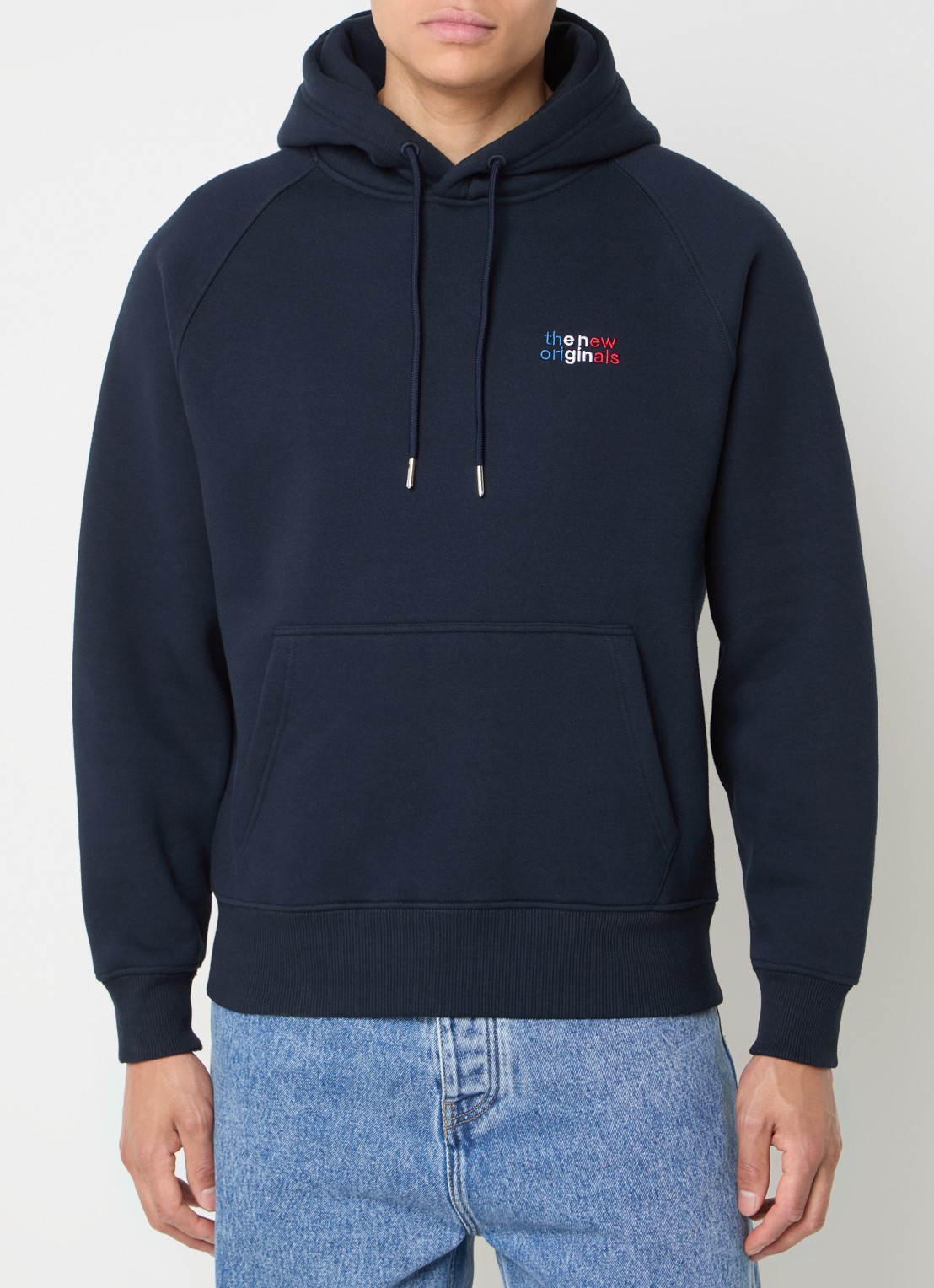 The New Originals Catna hoodie met logo- en backprint - achterkant 3 donkerblauw