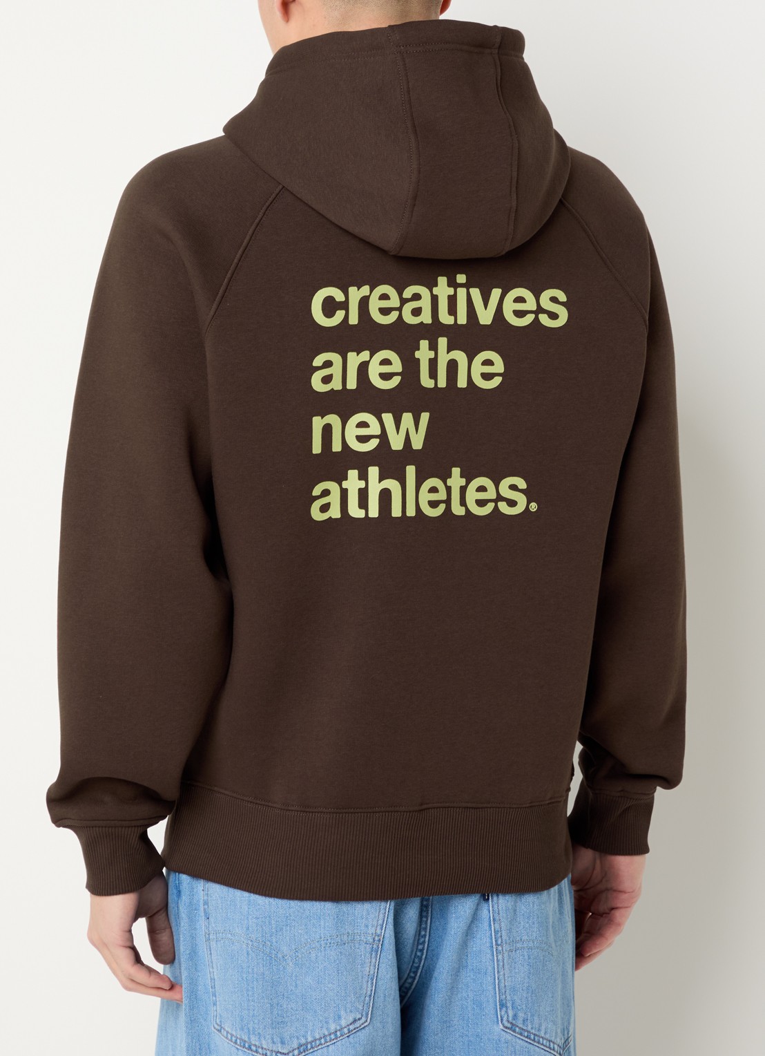 The New Originals Catna hoodie met logo en kangoeroezak - detail 4 donkerbruin