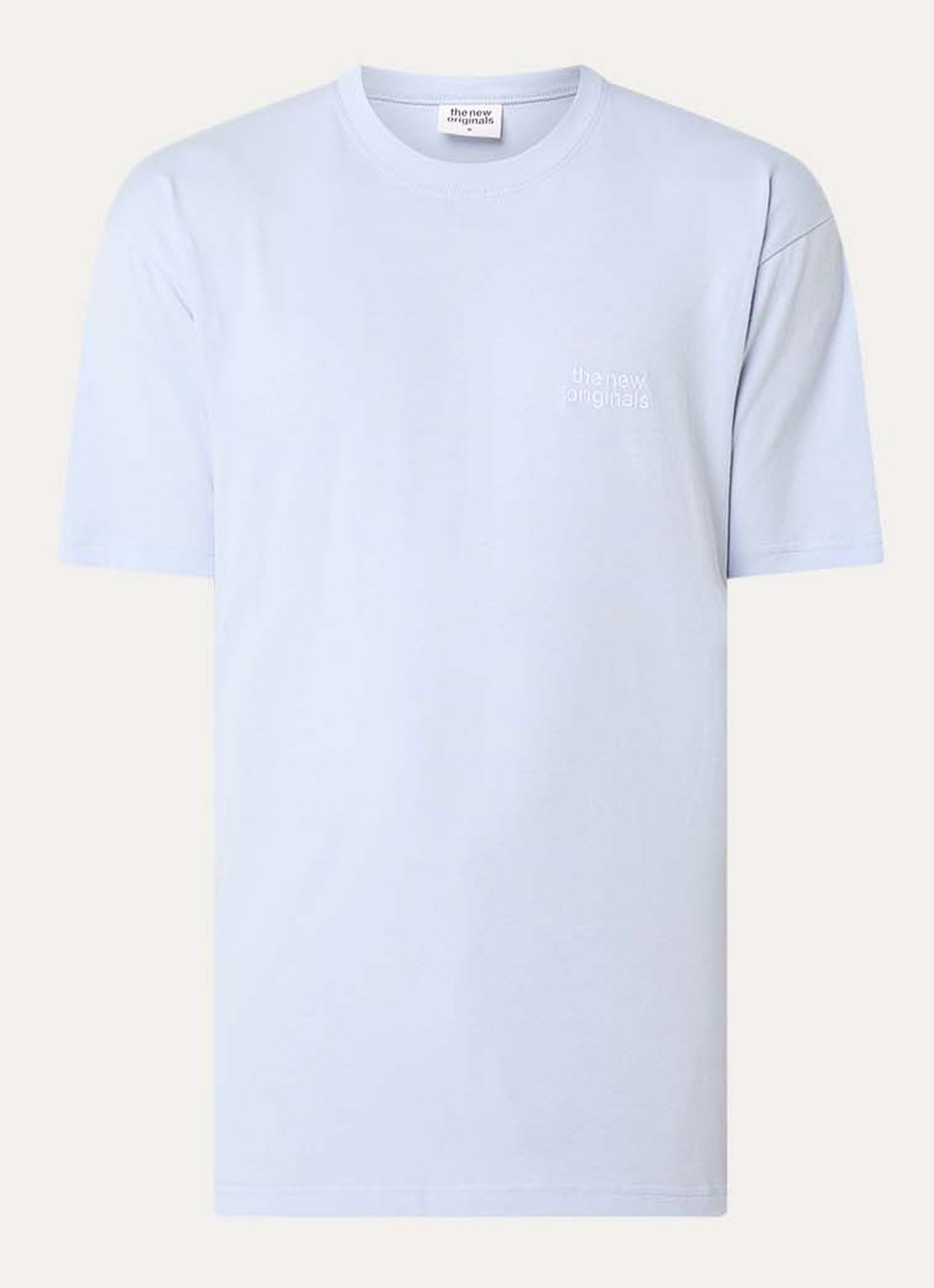 The New Originals Catna T-shirt met front- en backprint - voorkant 3 lichtblauw