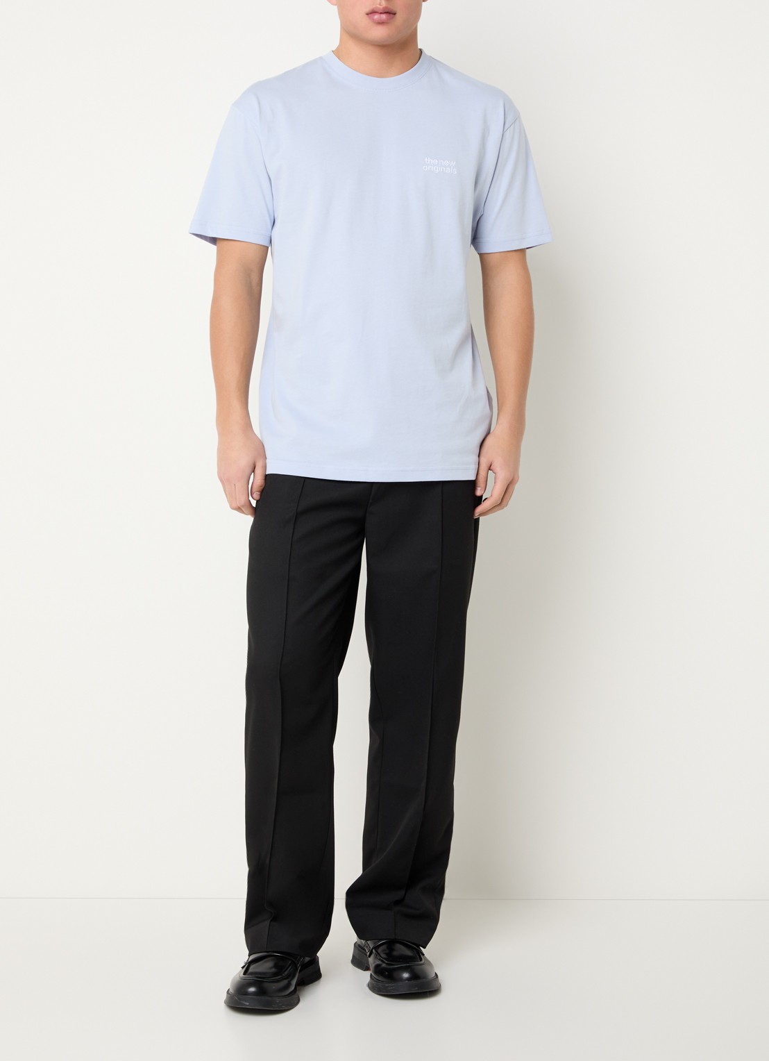 The New Originals Catna T-shirt met front- en backprint - voorkant 4 lichtblauw