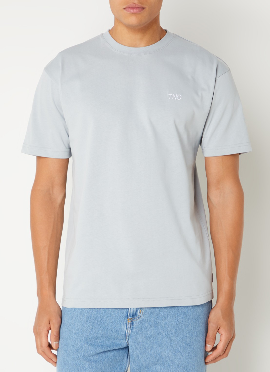 The New Originals Catna T-shirt met logo- en backprint - achterkant 2 grijs