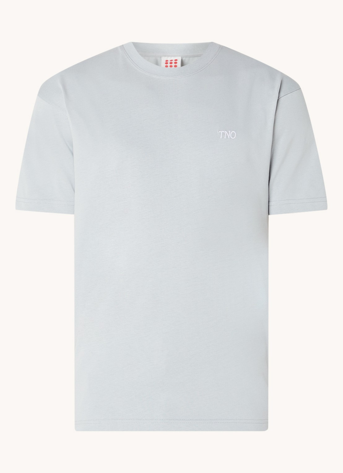 The New Originals Catna T-shirt met logo- en backprint - voorkant 3 grijs