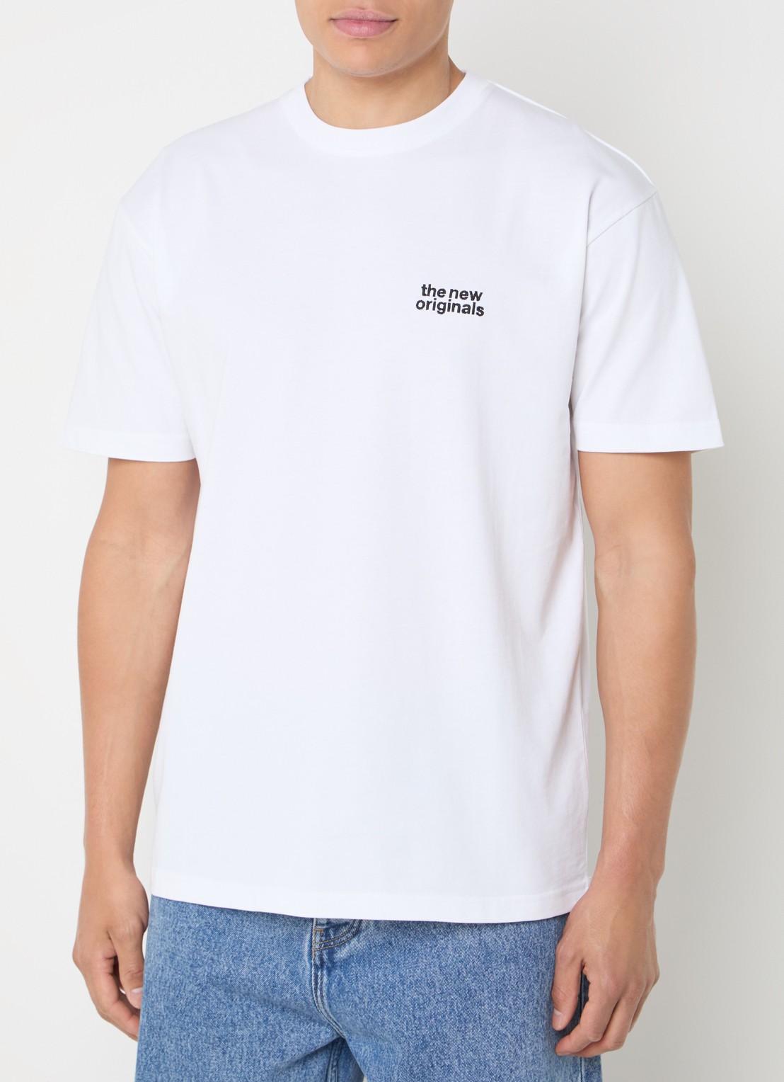 The New Originals Catna T-shirt met logo- en backprint - achterkant 4 wit