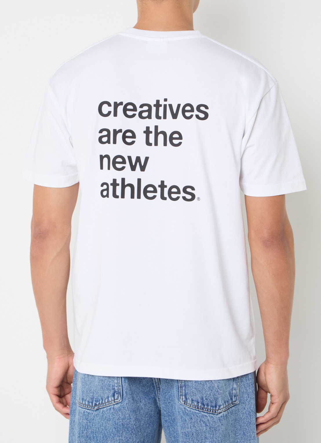 The New Originals Catna T-shirt met logo- en backprint - detail 3 wit