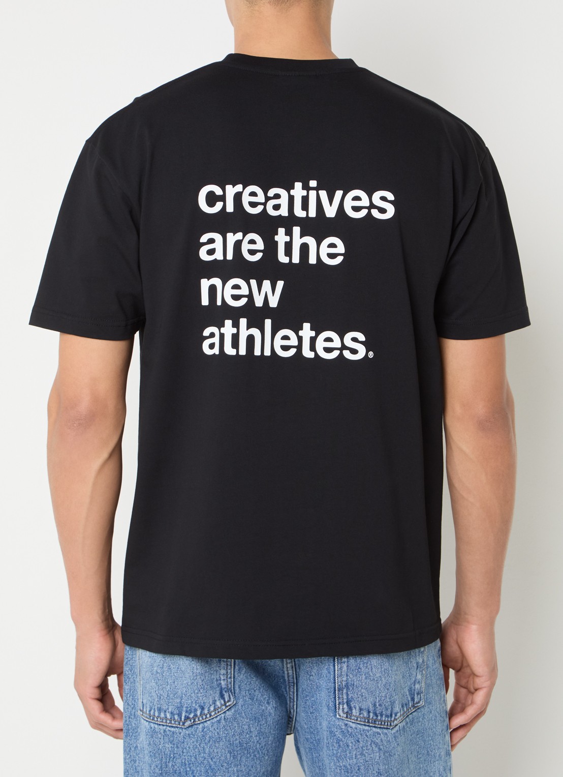The New Originals Catna T-shirt met logo- en backprint - detail 4 zwart