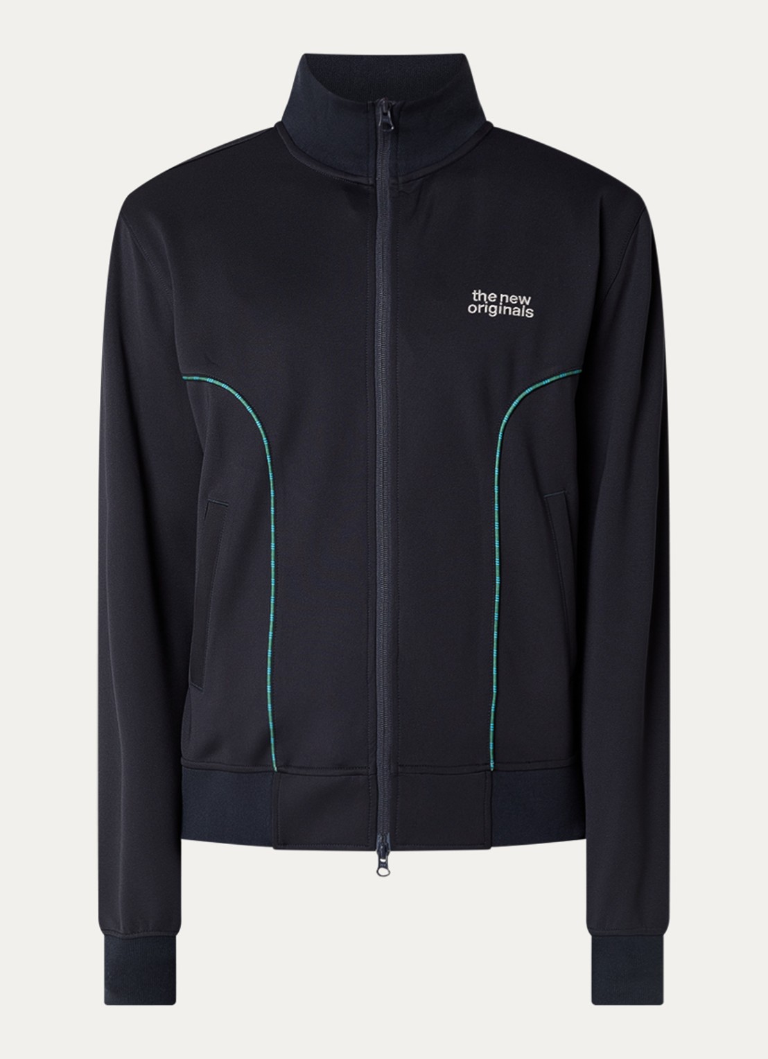 The New Originals Emblem sweatvest met steekzakken en logo - voorkant 2 donkerblauw