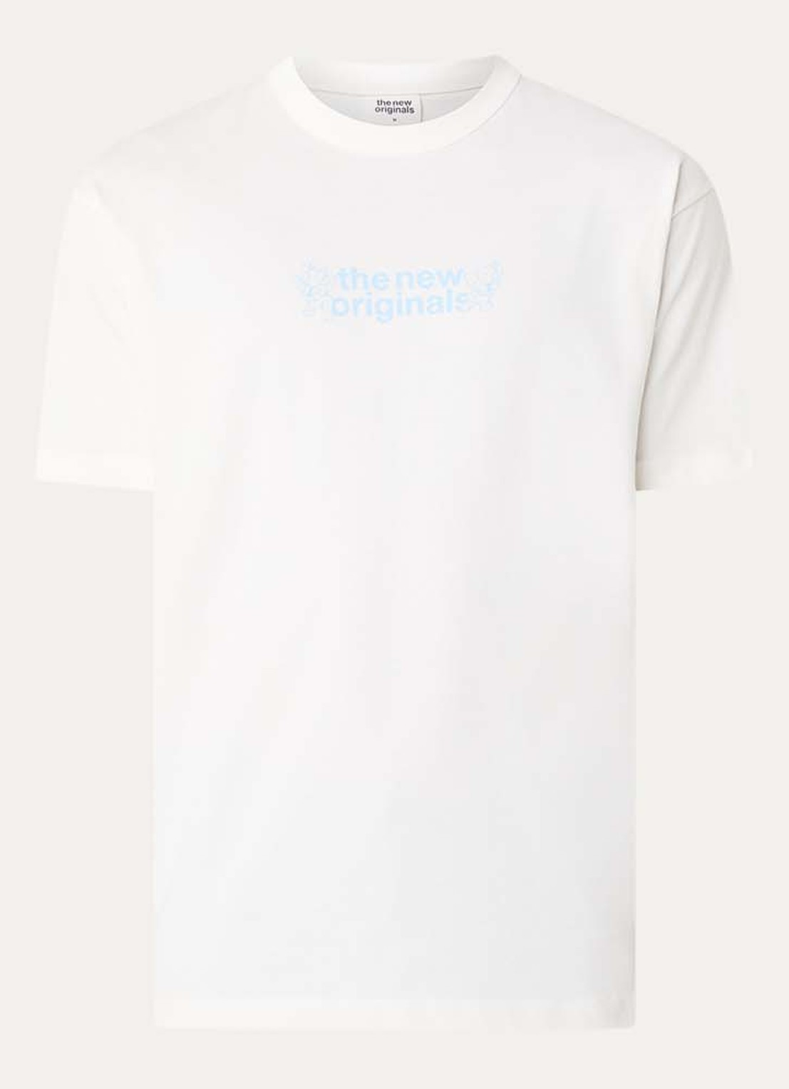 The New Originals Freddy T-shirt met front- en backprint - voorkant 3 wit