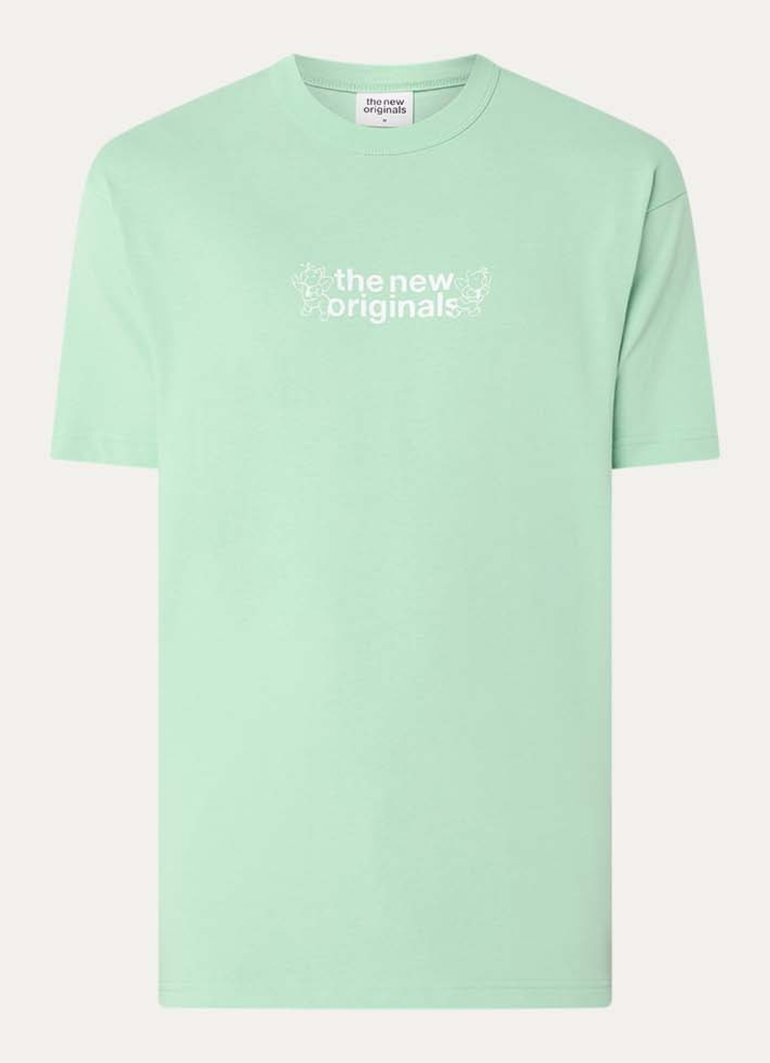 The New Originals Freddy T-shirt met front- en backprint - voorkant 3 mint