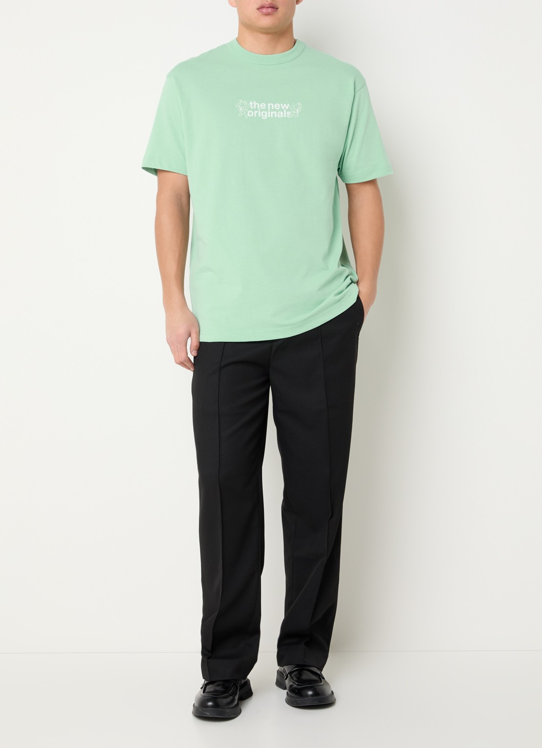 The New Originals Freddy T-shirt met front- en backprint - voorkant 4 mint