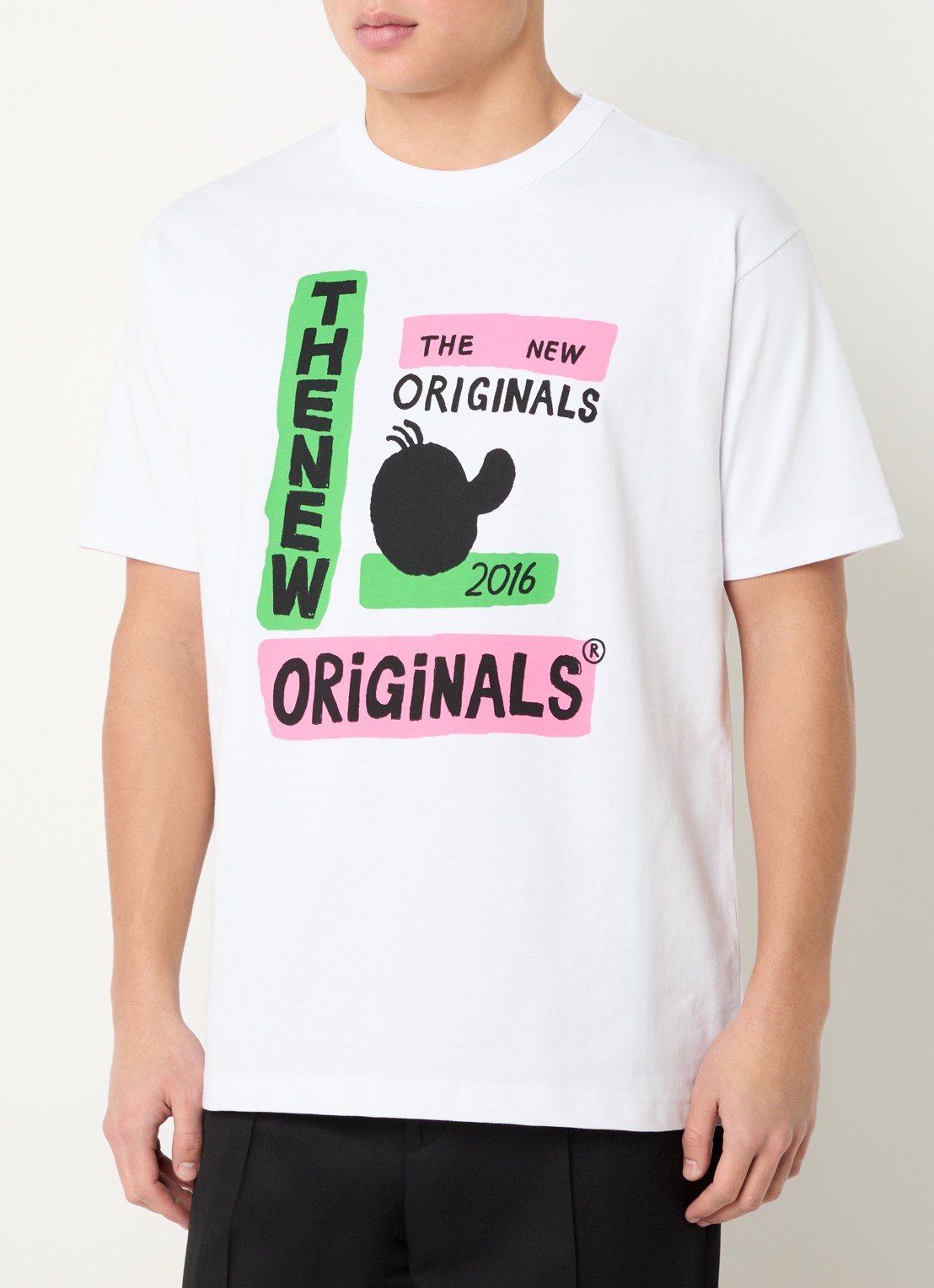 The New Originals Freddy T-shirt met print - detail 4 wit