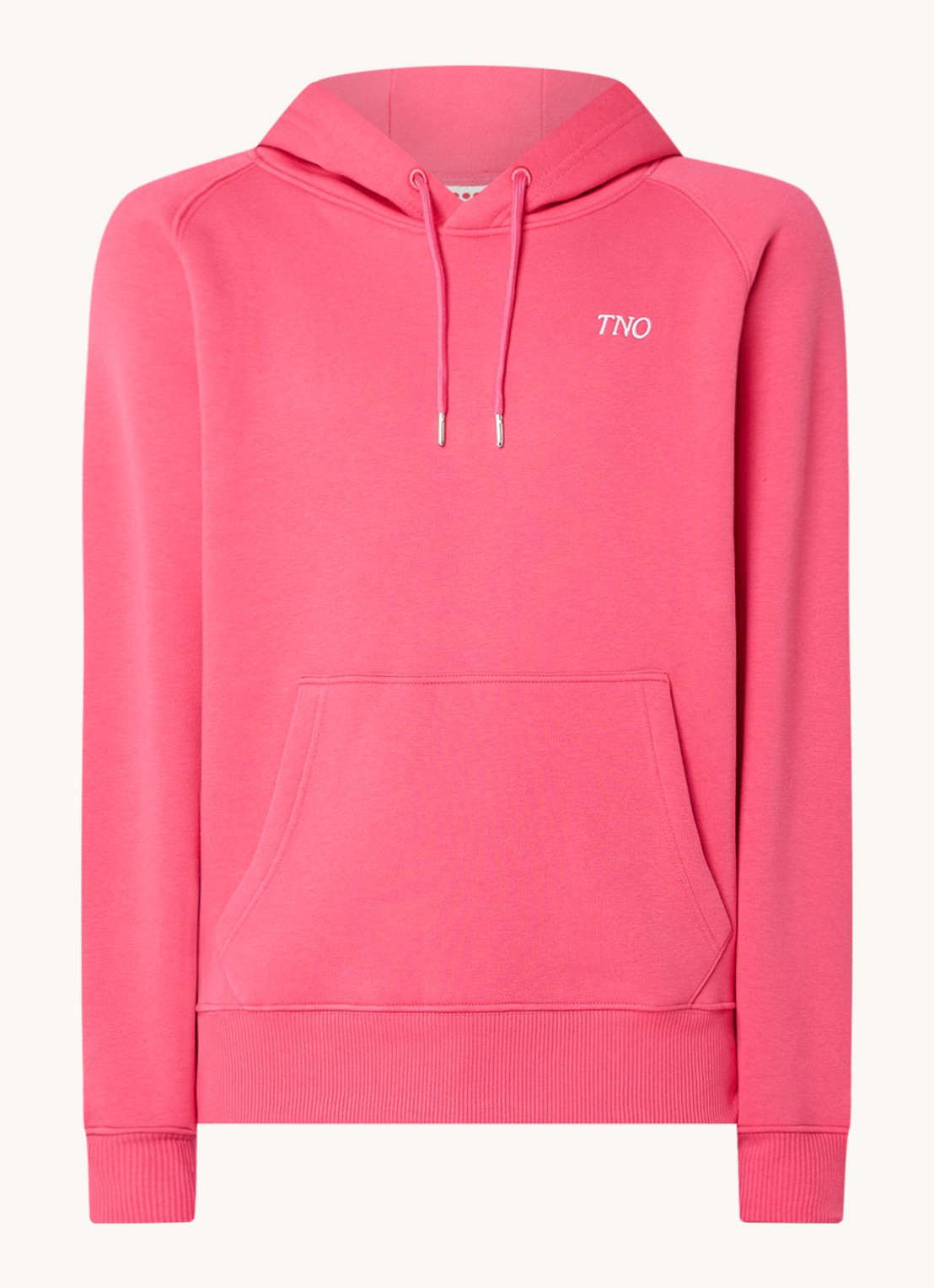 The New Originals Hoodie met logo- en backprint - voorkant koraalroze