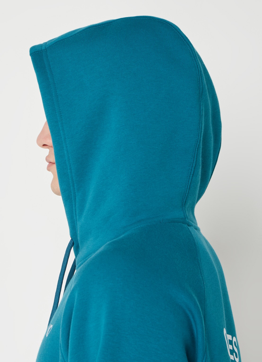 The New Originals Hoodie met logo- en backprint - detail 5 petrol