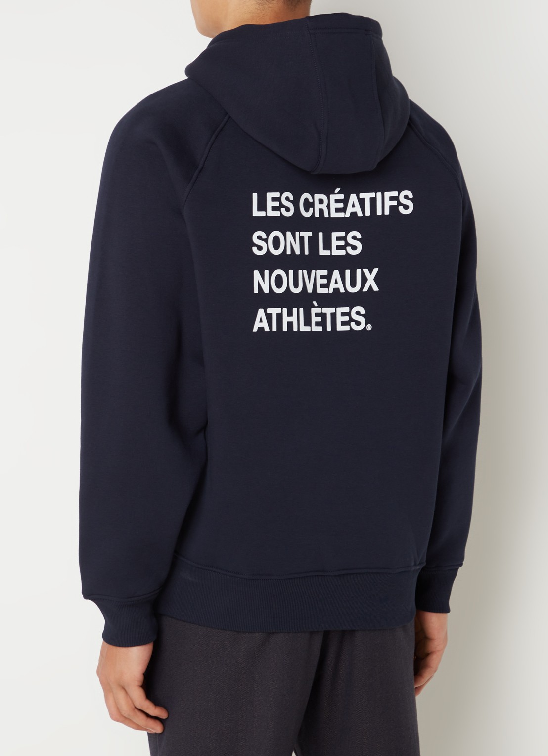The New Originals Hoodie met logo- en backprint - detail 3 donkerblauw