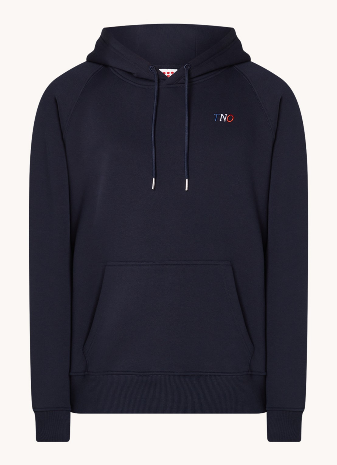 The New Originals Hoodie met logo- en backprint - voorkant donkerblauw