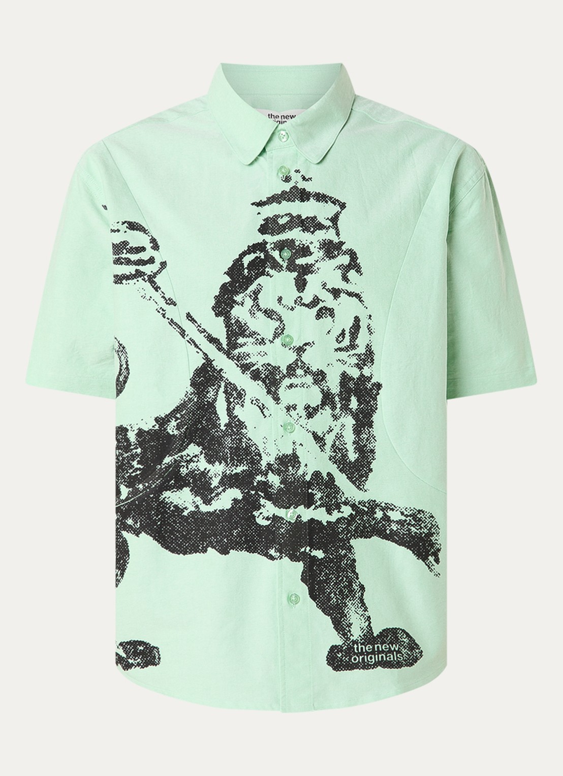 The New Originals Lion Curve regular fit overhemd met print - voorkant 2 mint