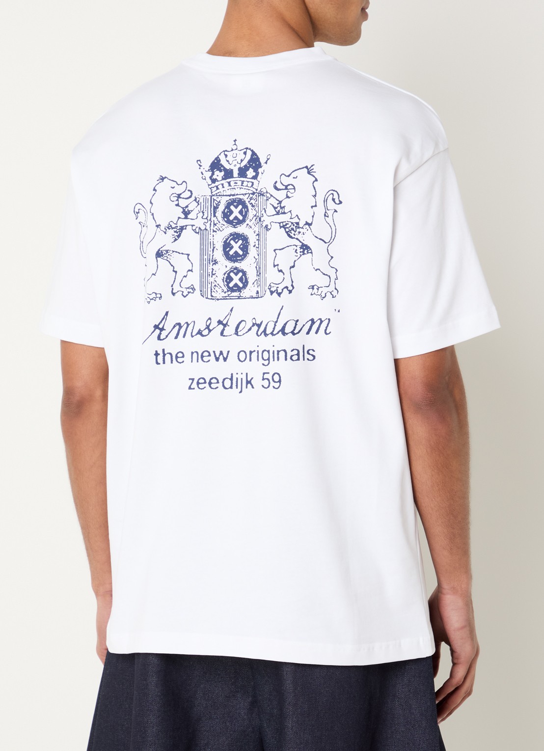 The New Originals Lion Speaker Tee met front- en backprint - detail 2 wit