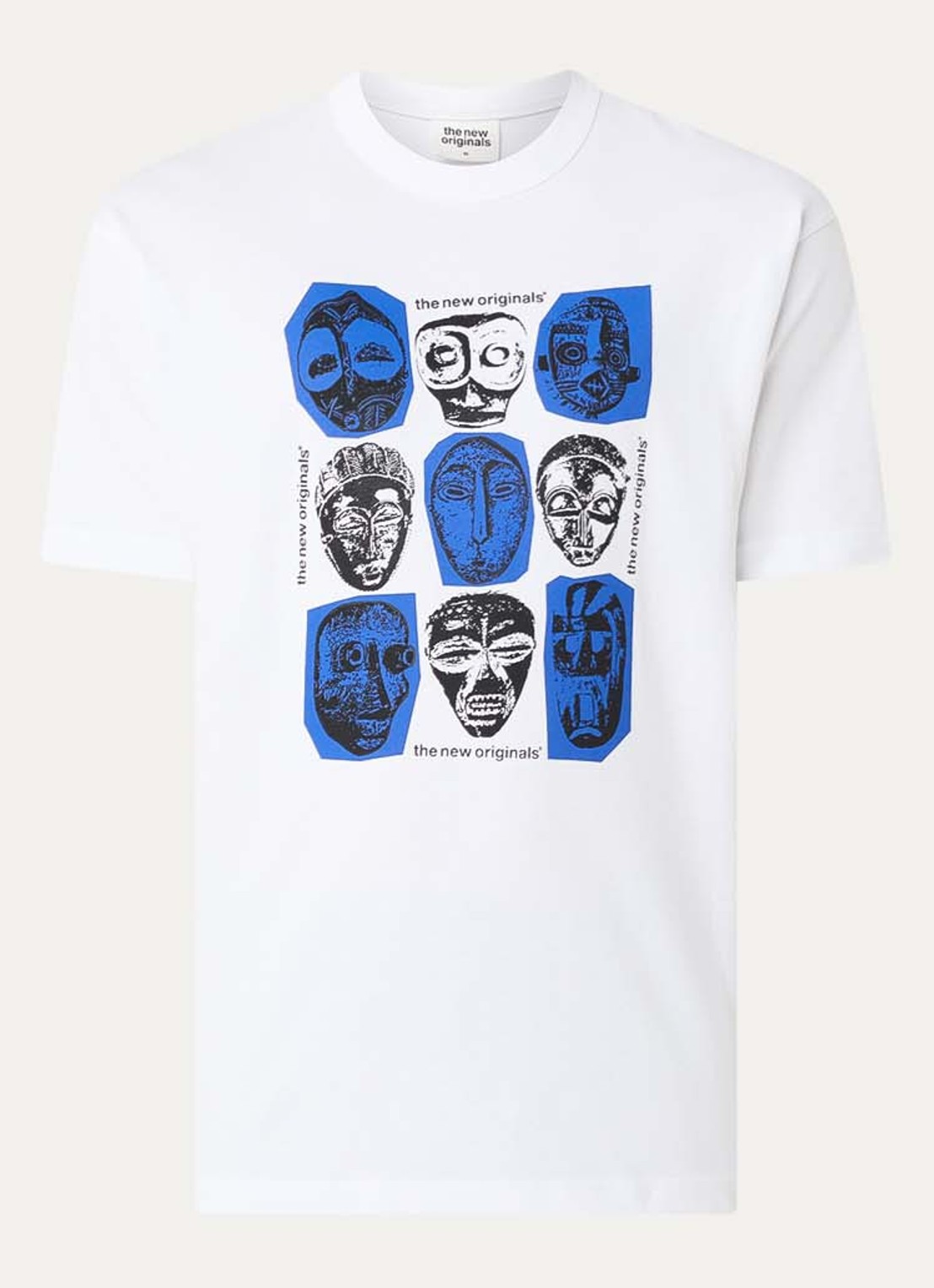 The New Originals Mask T-shirt met print - voorkant 3 wit