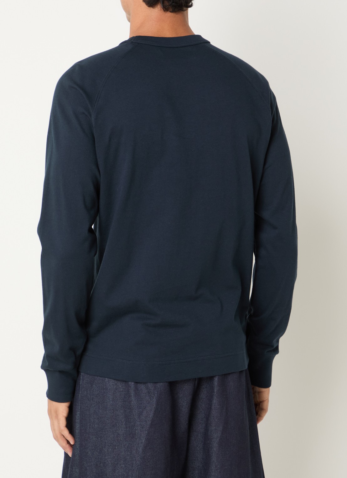 The New Originals Raglan longsleeve met logoprint - achterkant donkerblauw