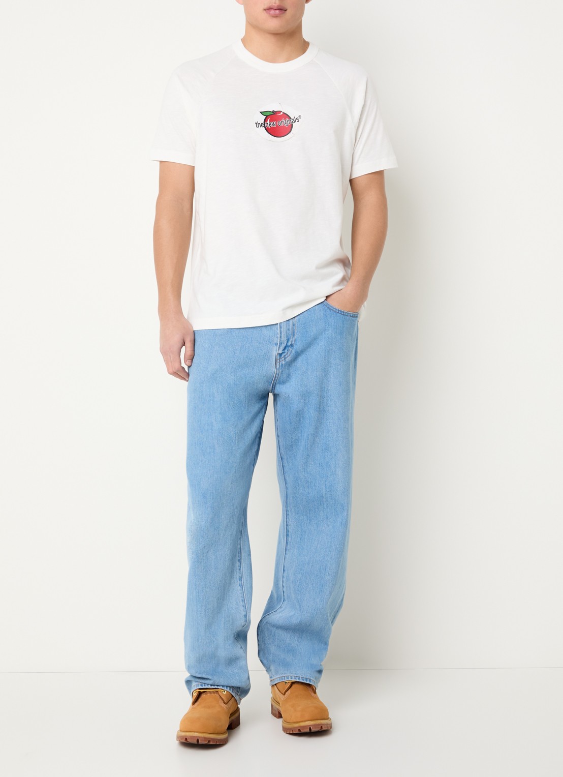 The New Originals Raglan T-shirt met logo - voorkant 3 wit