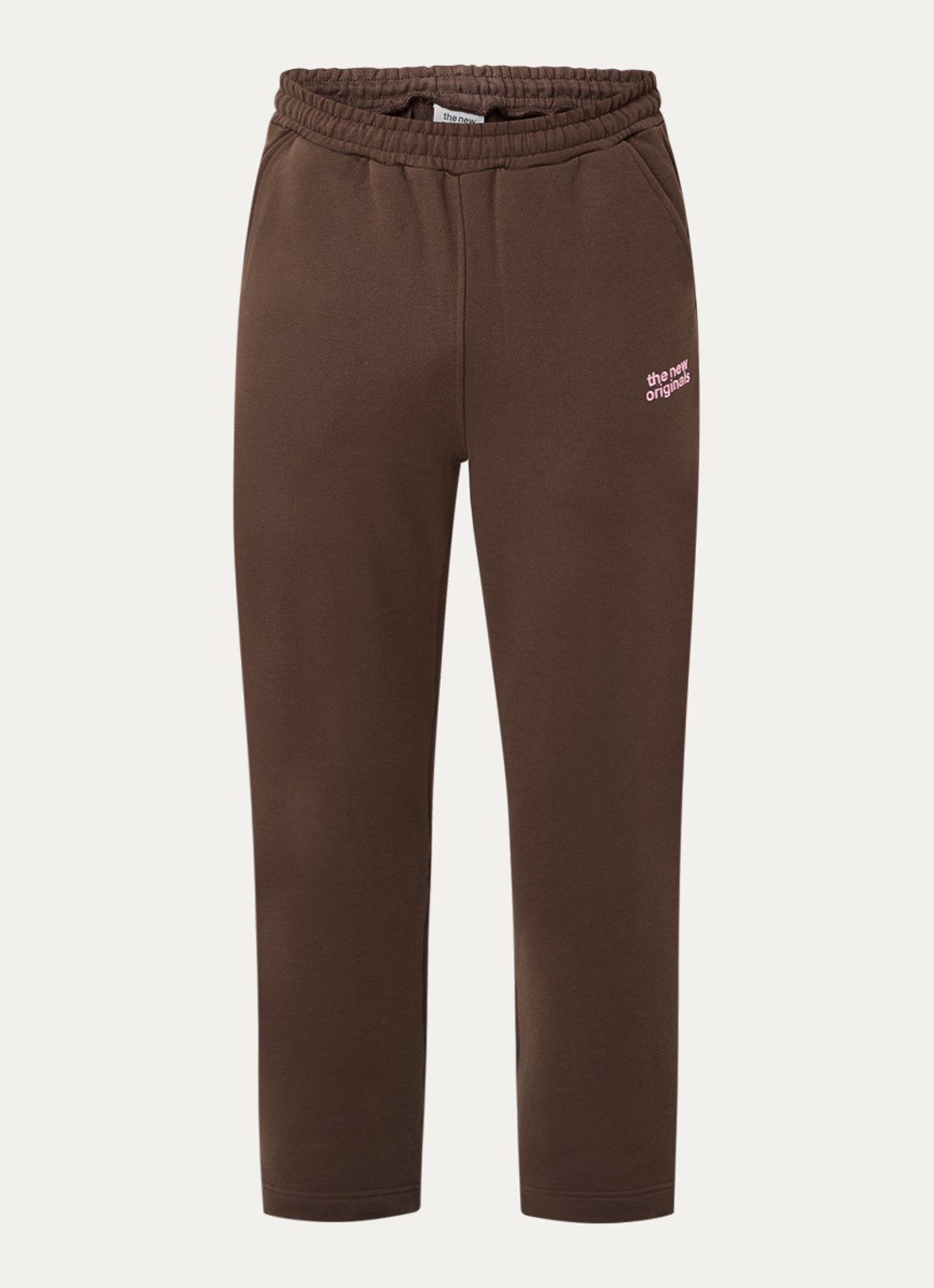 The New Originals Straight fit joggingbroek met steekzakken - voorkant donkerbruin