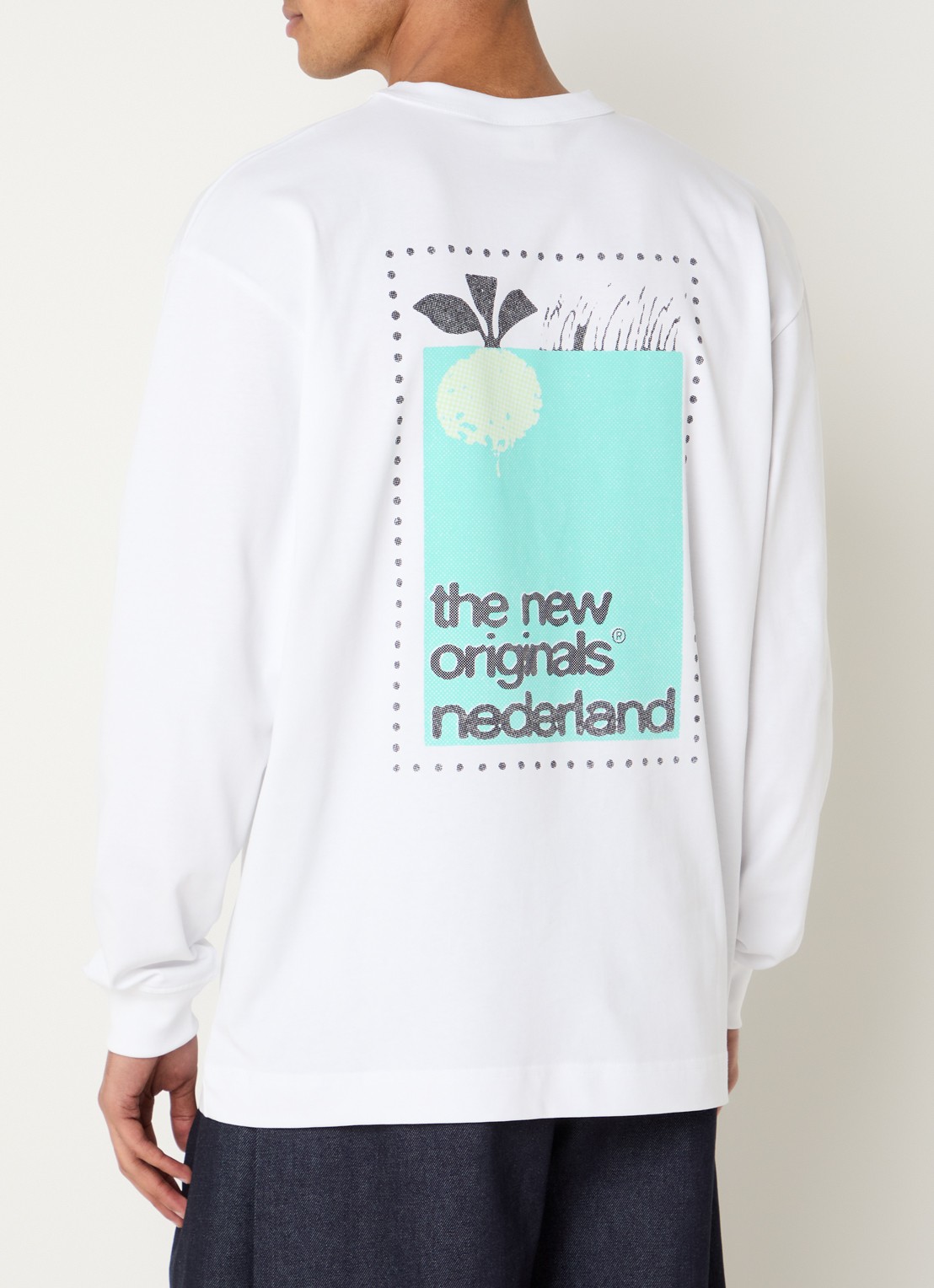 The New Originals The Netherlands Stamp longsleeve met logo- en backprint - detail 2 wit
