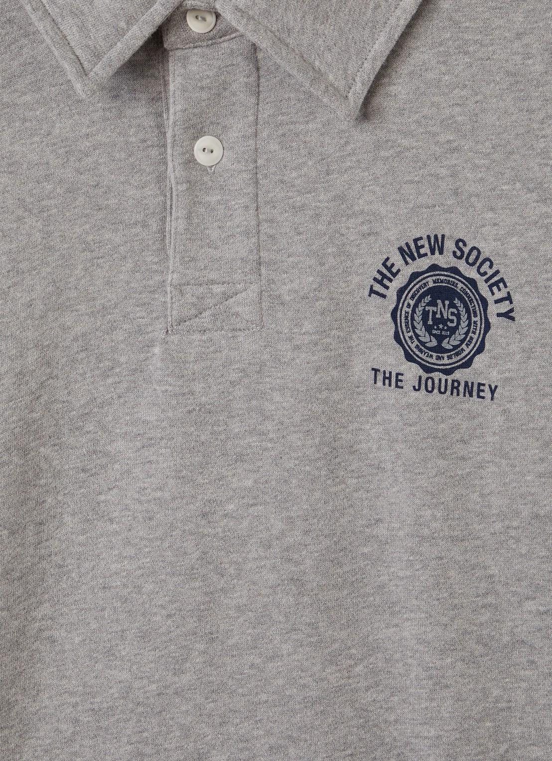 The New Society Ash jurk met streepprint - detail grijs
