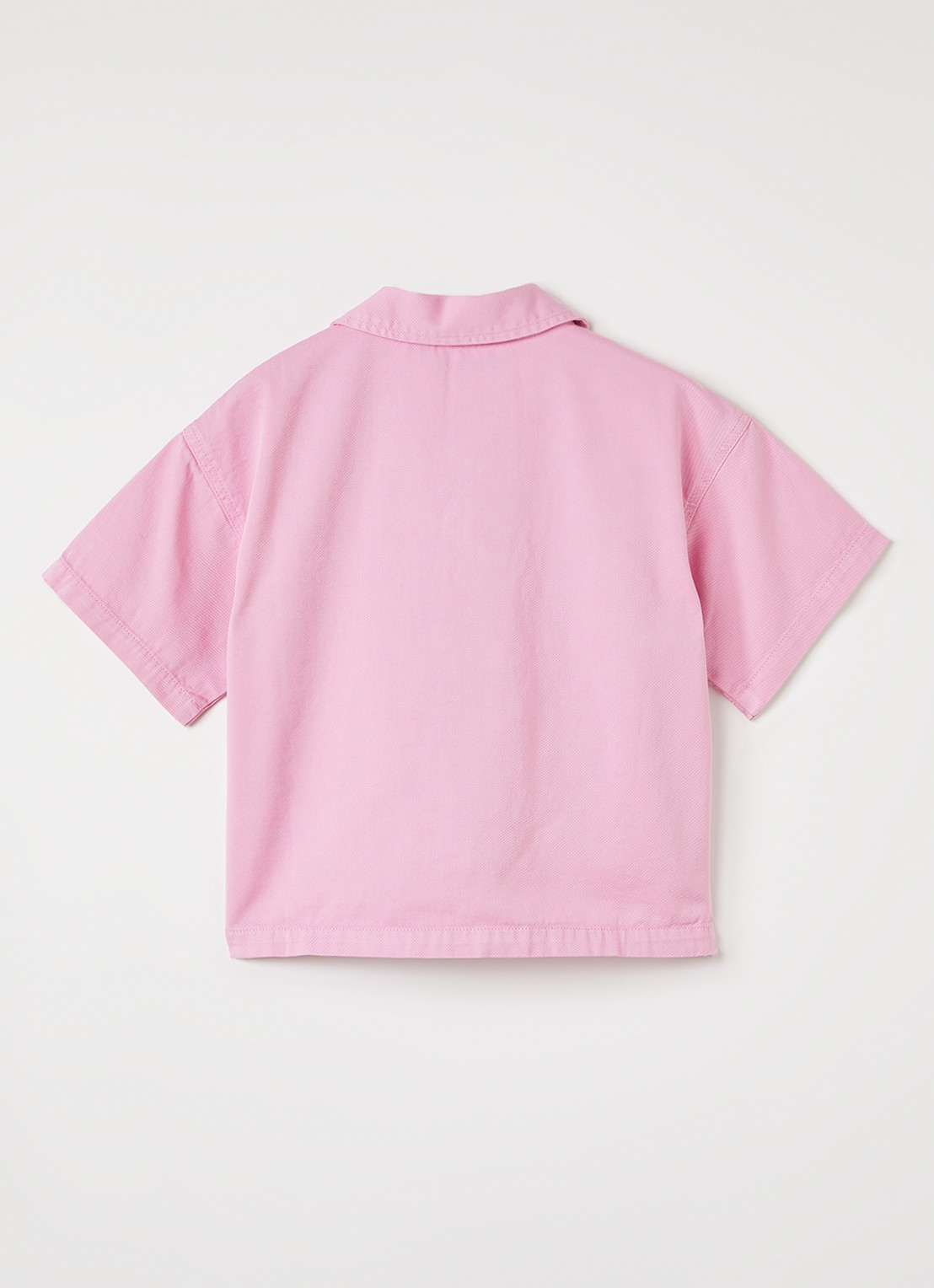 The New Society Blouse met kraag - voorkant 2 roze