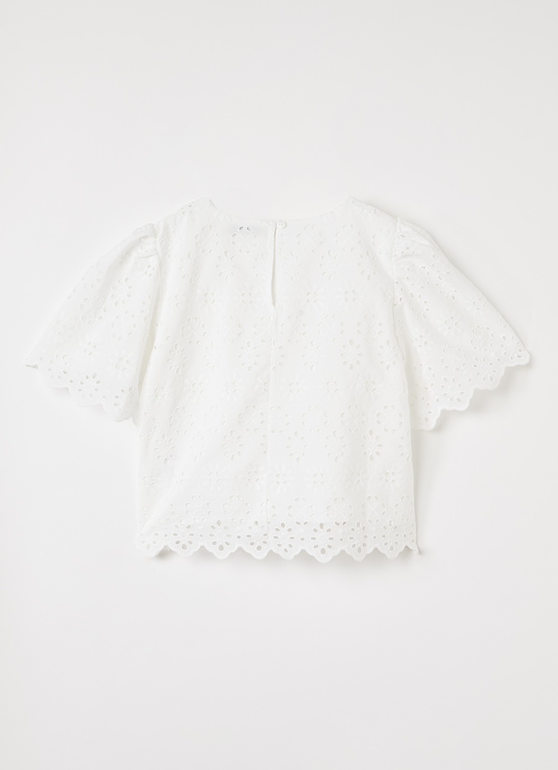 The New Society Sakura tuniek met broderie - voorkant 2 gebroken wit