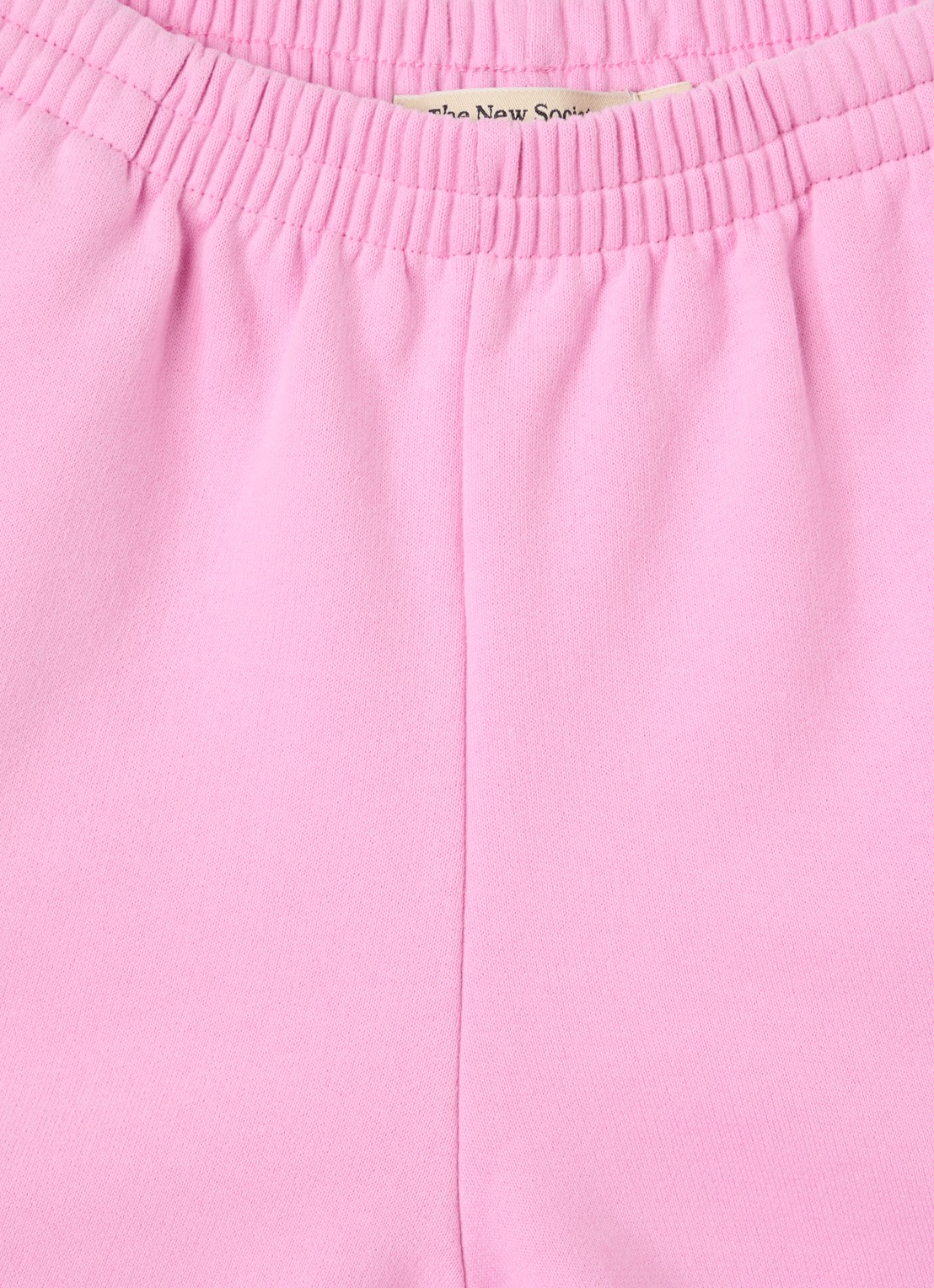 The New Society Straight fit korte joggingbroek met logo - detail 4 roze