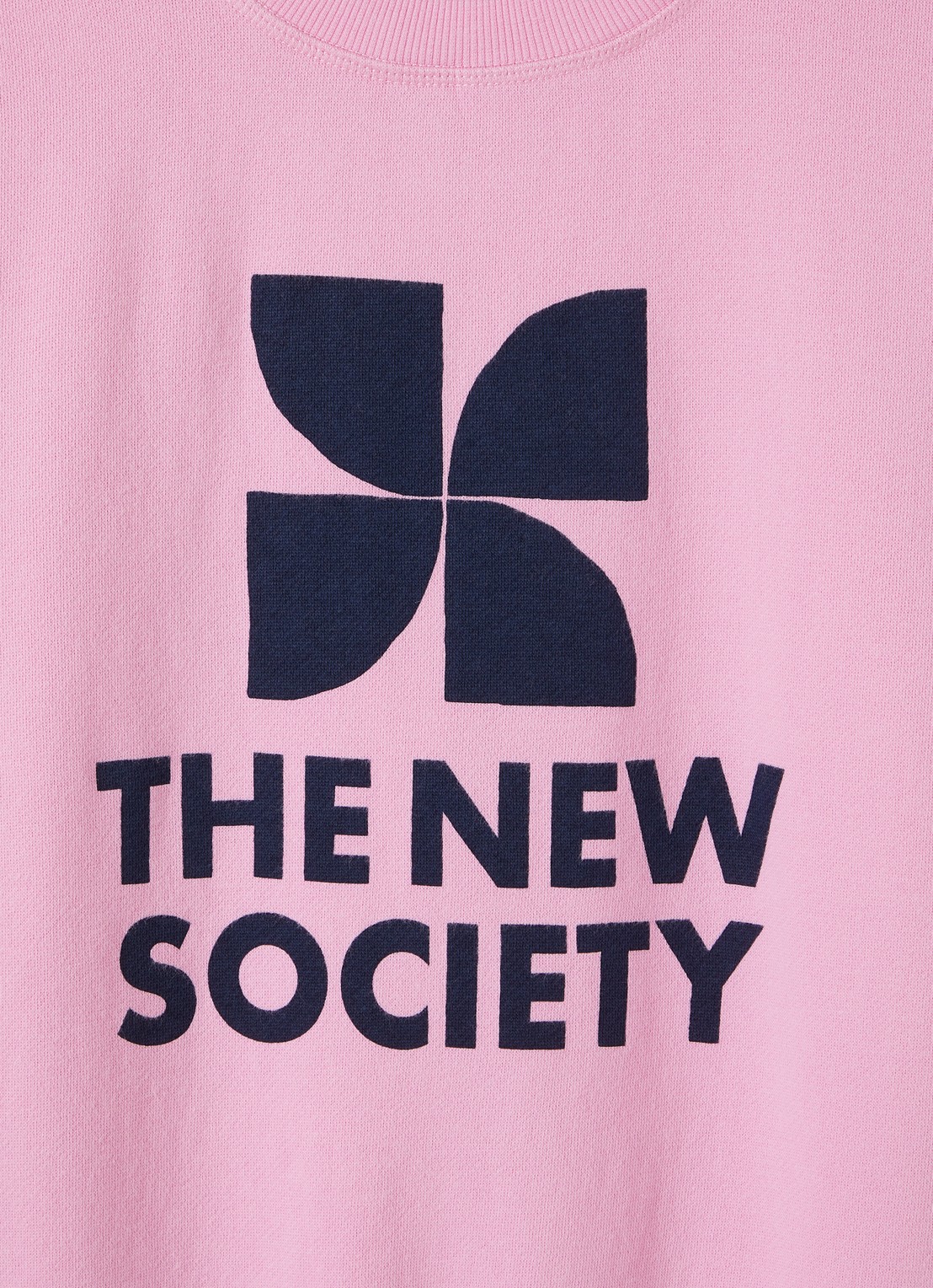 The New Society Sweater met logoprint - detail 3 lila