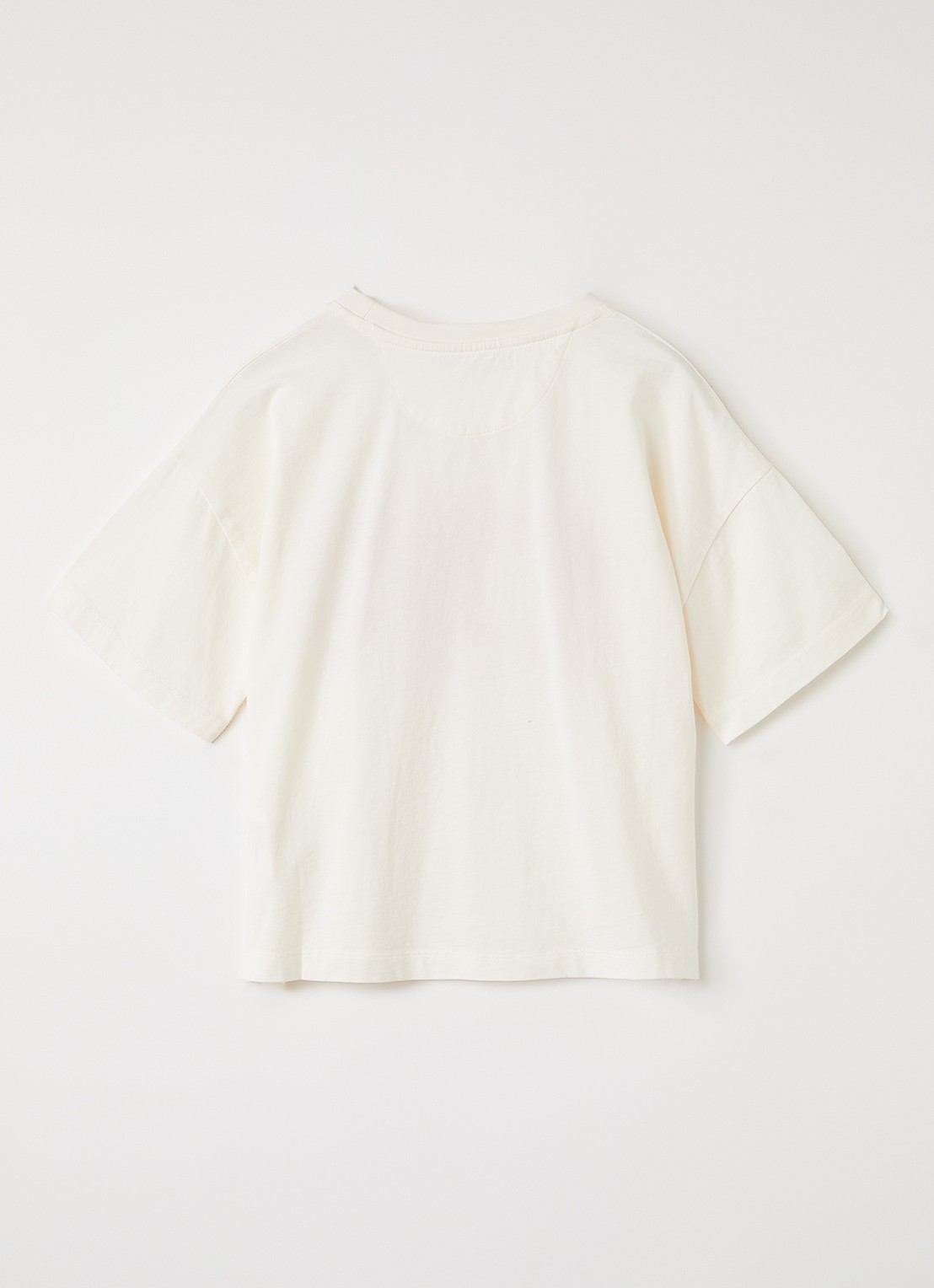 The New Society Tansy T-shirt met logoprint - achterkant creme