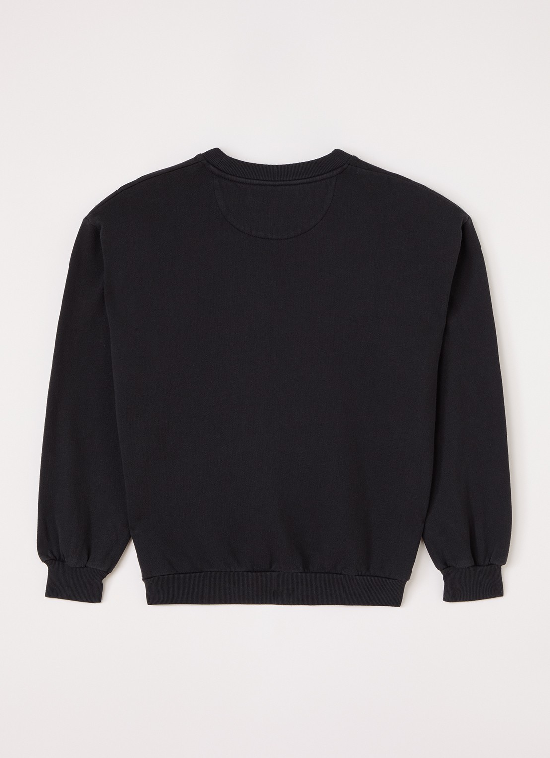 The New Society Willow sweater met logoprint - voorkant 2 zwart
