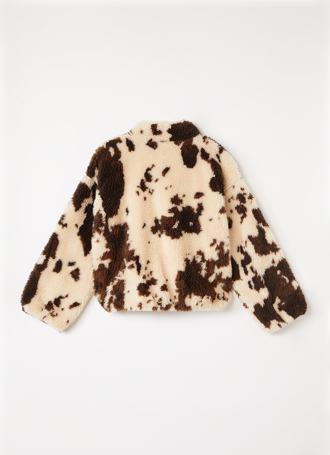 The New Society Wynn jack van teddy met dierenprint - achterkant 3 bruin