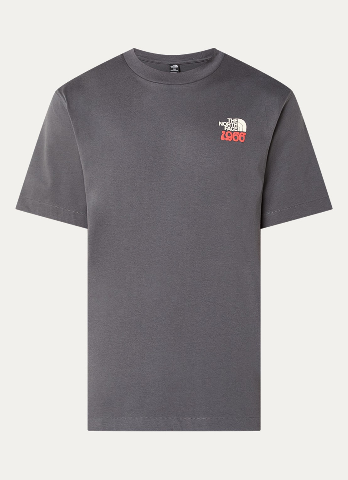 The North Face 1966 Flora T-shirt met logo- en backprint - voorkant 2 antraciet