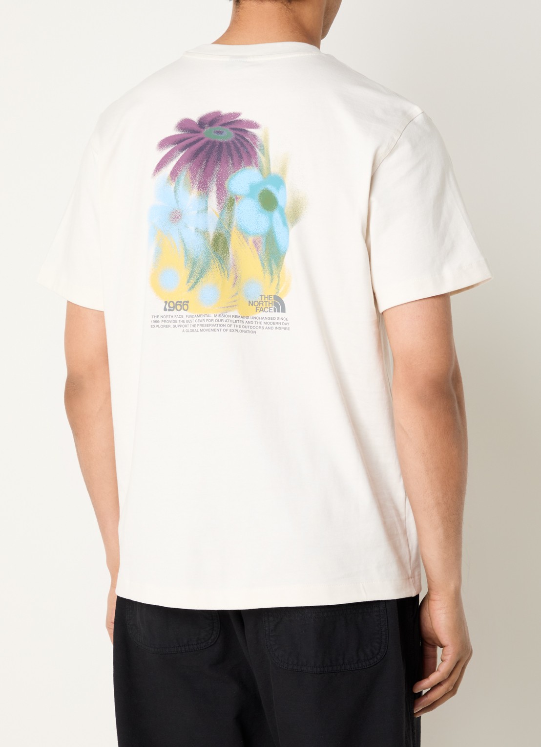 The North Face 1966 Flora T-shirt met logo- en backprint - detail 4 creme
