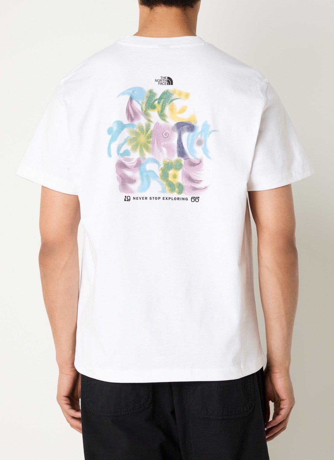 The North Face 1966 T-shirt met logo- en backprint - detail 3 wit