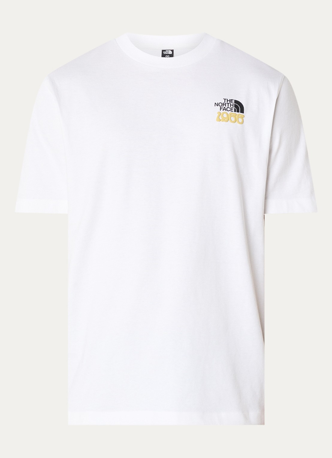 The North Face 1966 T-shirt met logo- en backprint - voorkant wit