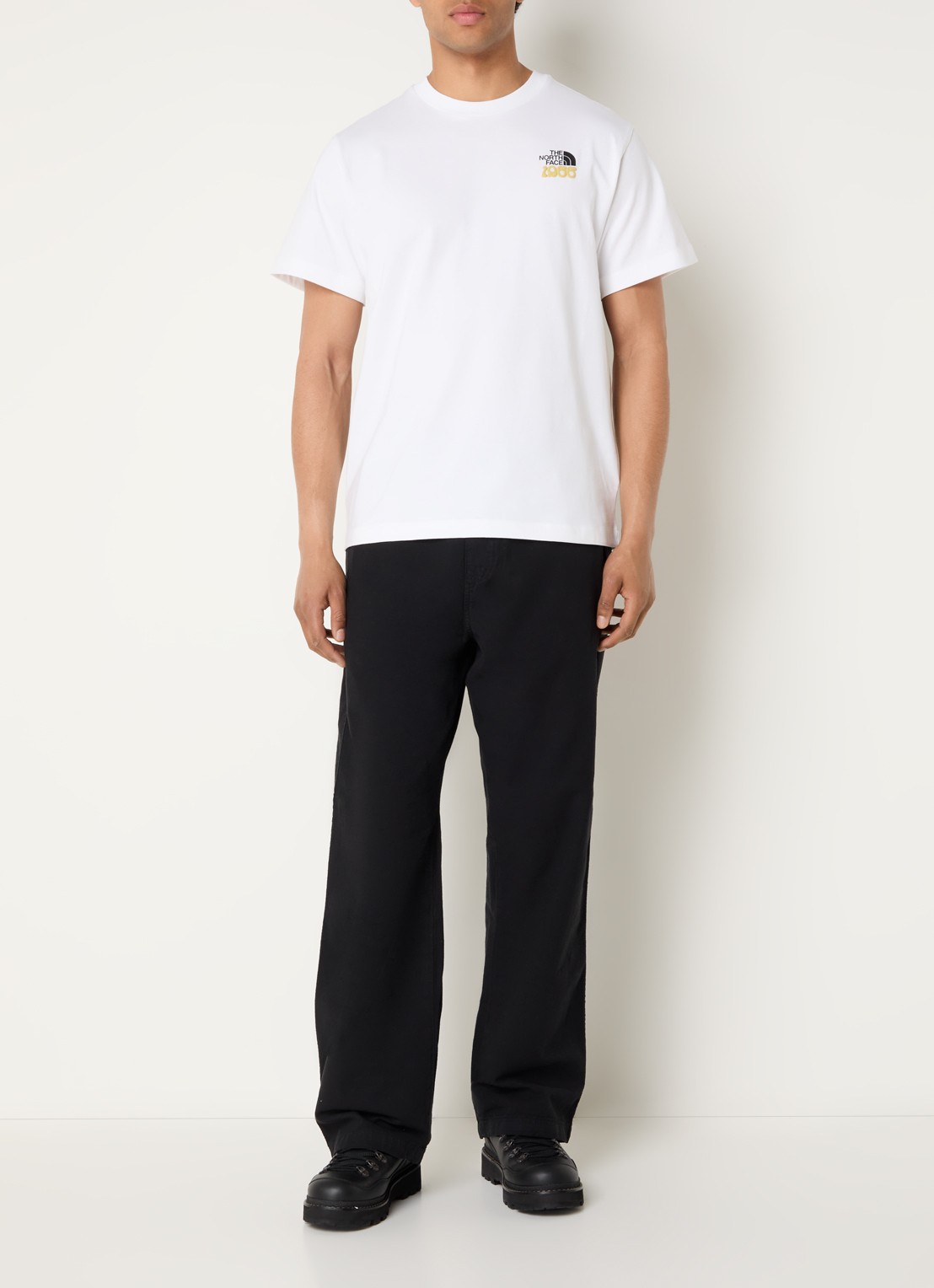 The North Face 1966 T-shirt met logo- en backprint - voorkant 2 wit